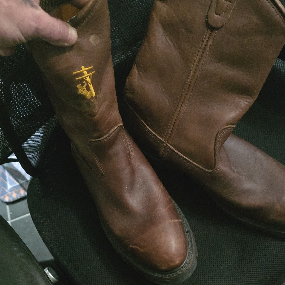 Vibram Brown Leather Men's Boots